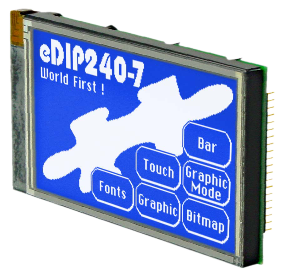 eDIP240x128Blue+Touch